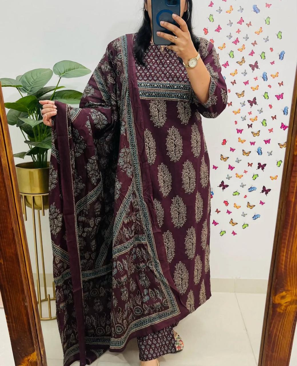 Ajrakh Print Straight Kurta Dream Cather