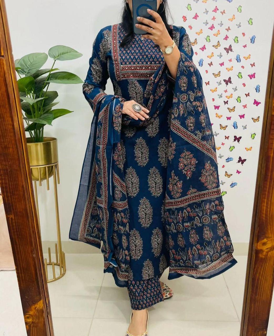 Ajrakh Print Straight Kurta Dream Cather