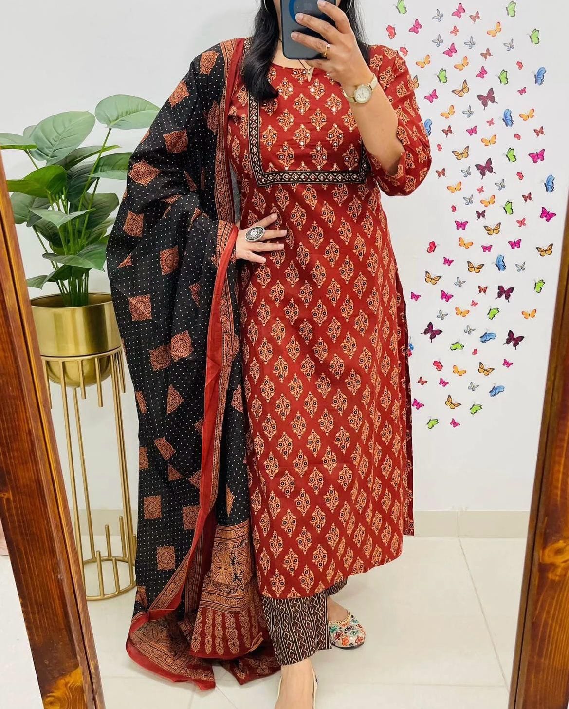 Ajrakh Print Straight Kurta Dream Cather