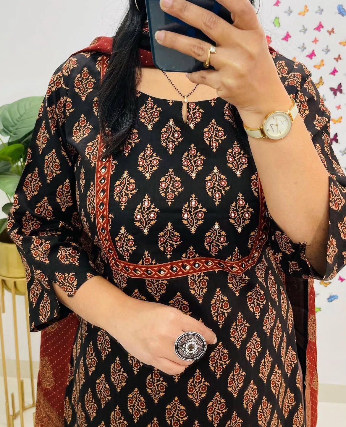 Ajrakh Print Straight Kurta Dream Cather