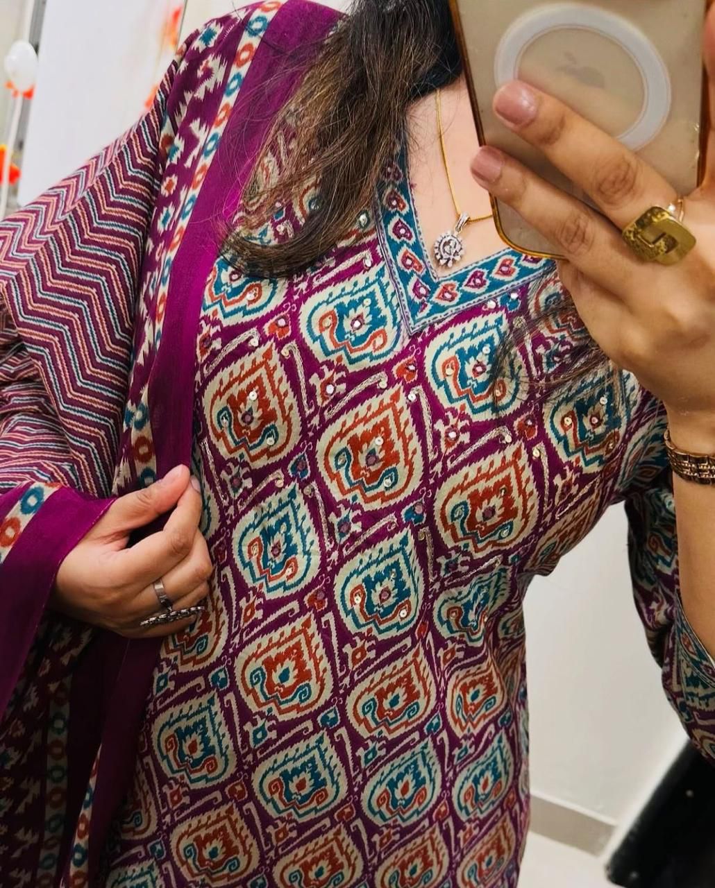 Batik Print Straight Kurta Dream Cather