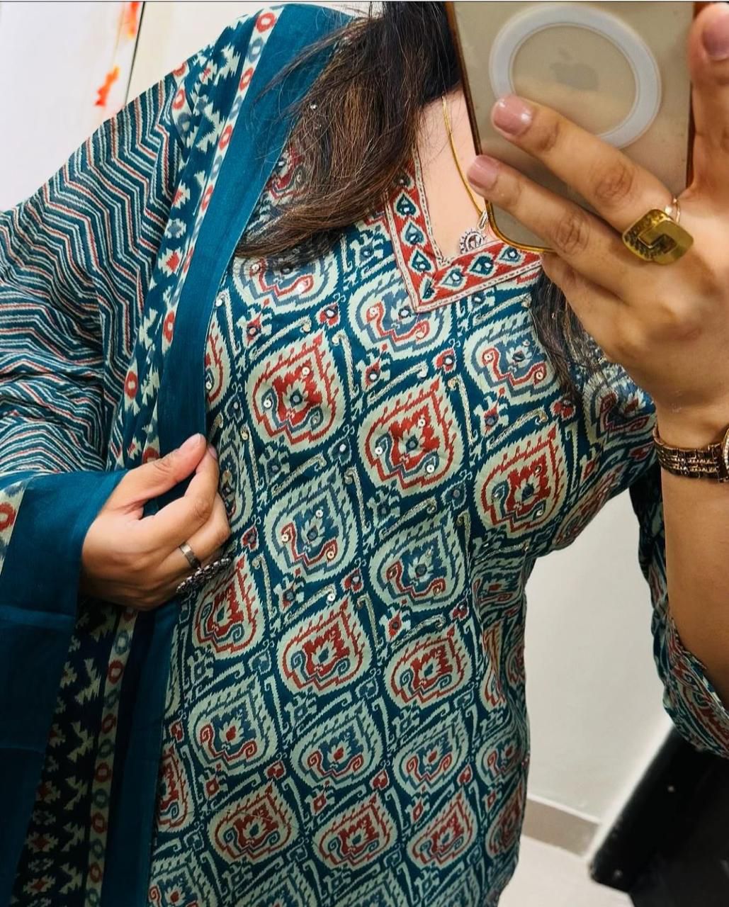 Batik Print Straight Kurta Dream Cather