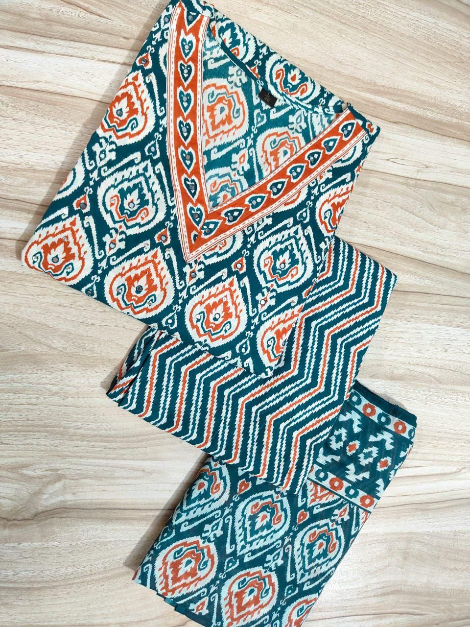 Batik Print Straight Kurta Dream Cather