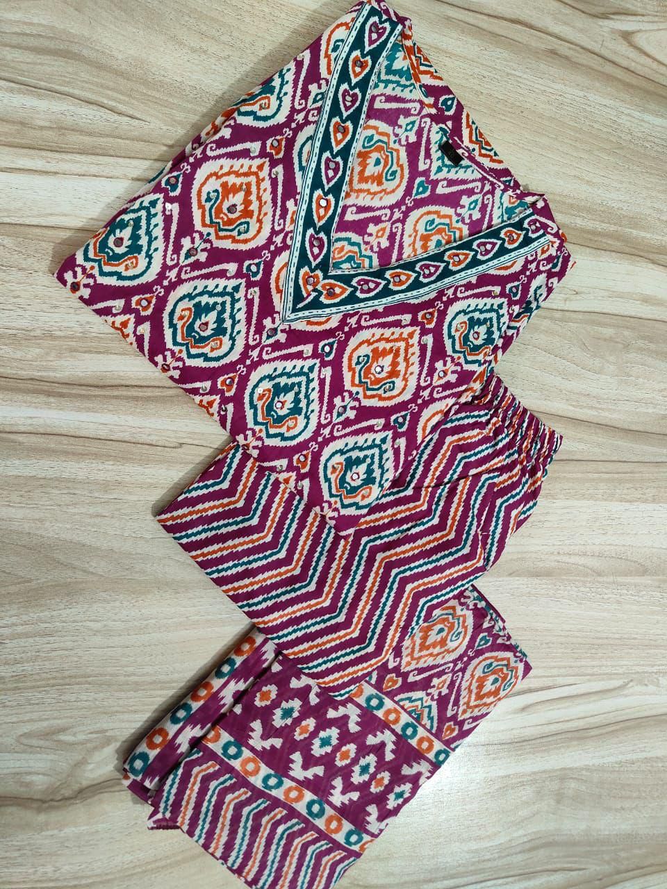 Batik Print Straight Kurta Dream Cather