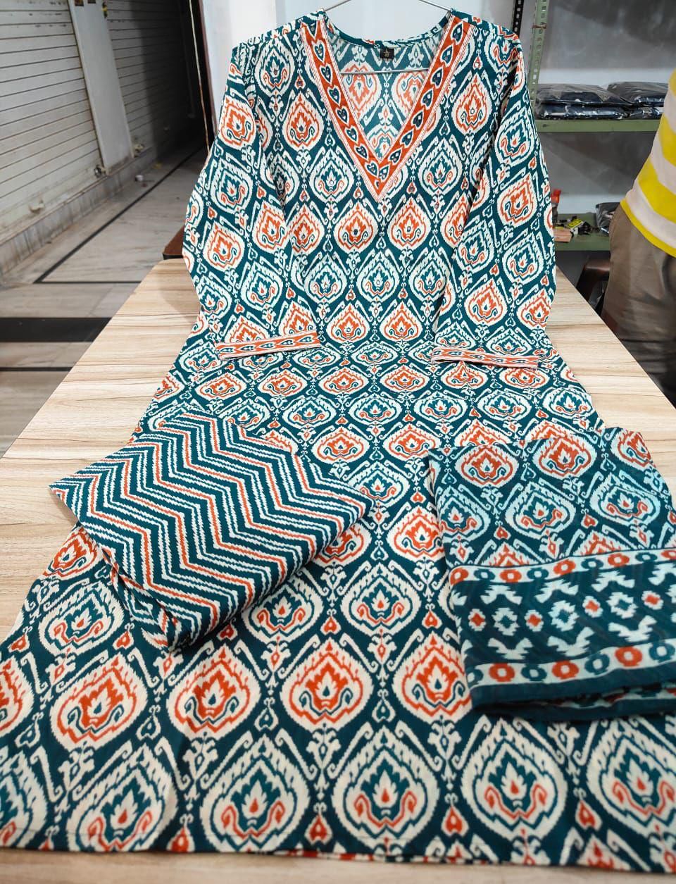 Batik Print Straight Kurta Dream Cather