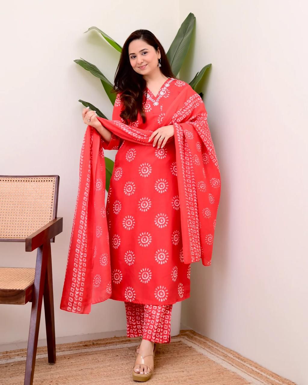 Floral Print Straight Kurta Dream Cather