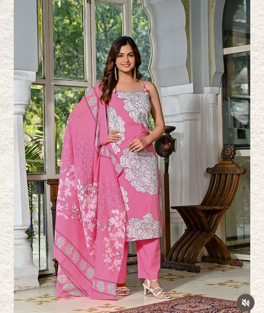 Stylish Spaghetti Style Floral Kurta Dream Cather