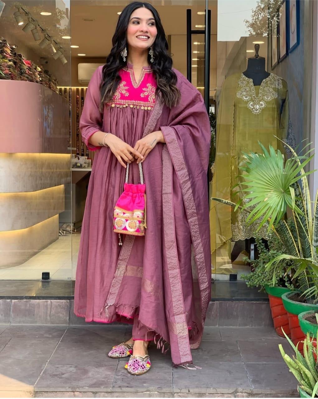 Chanderi Suit Dream Cather