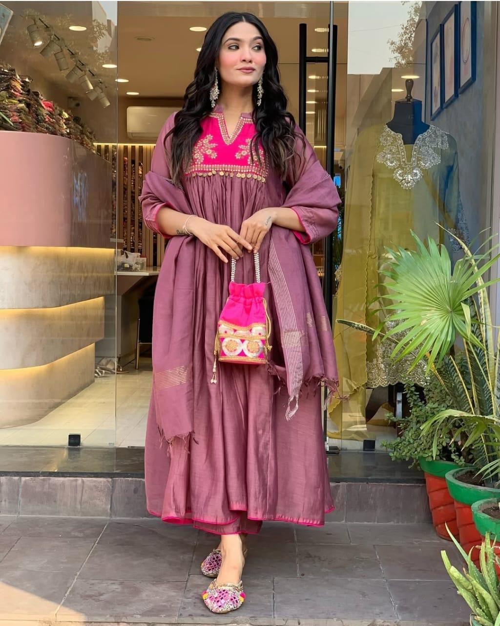 Chanderi Suit Dream Cather