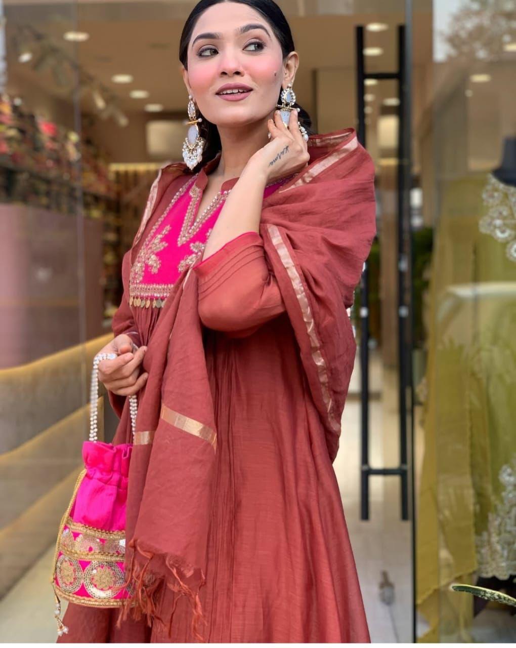 Chanderi Suit Dream Cather