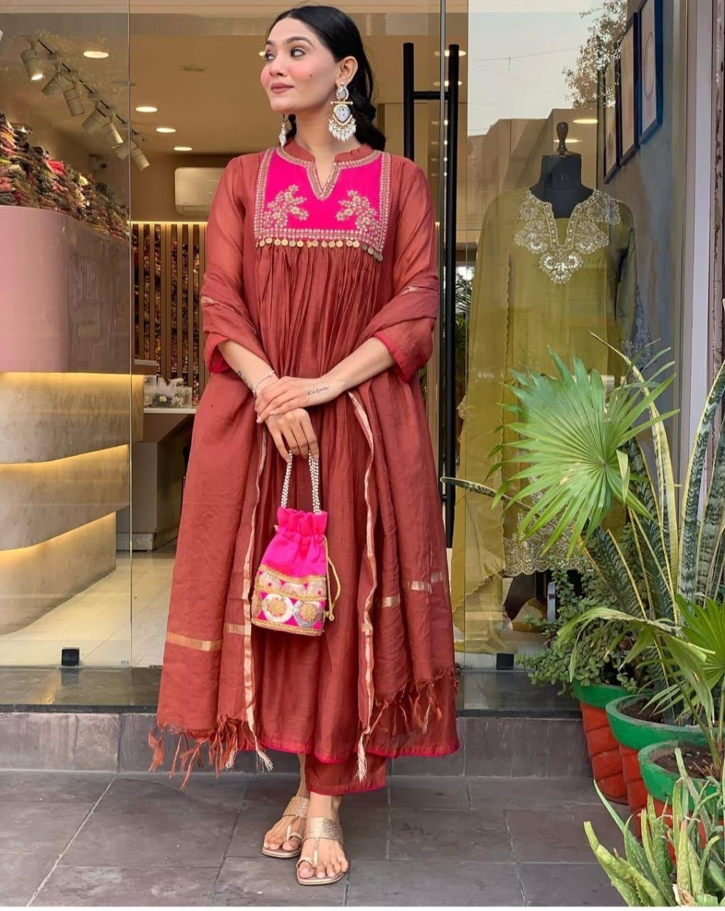 Chanderi Suit Dream Cather