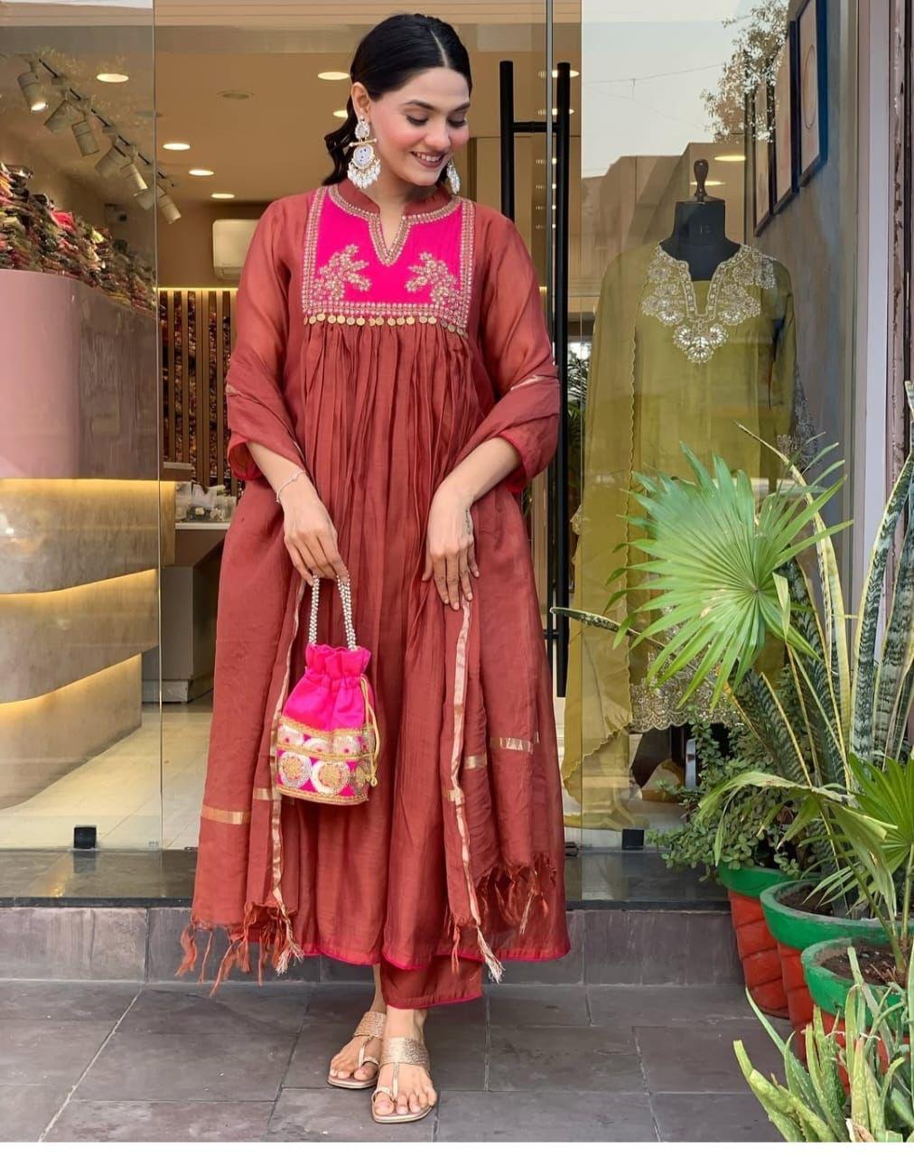 Chanderi Suit Dream Cather