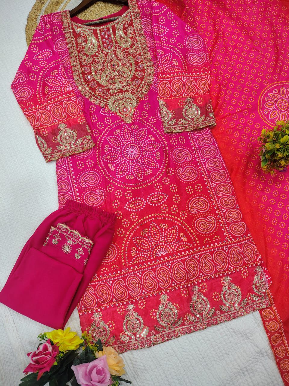 Festive & Party Wear Pure Chinnon Embroidered Dream Cather
