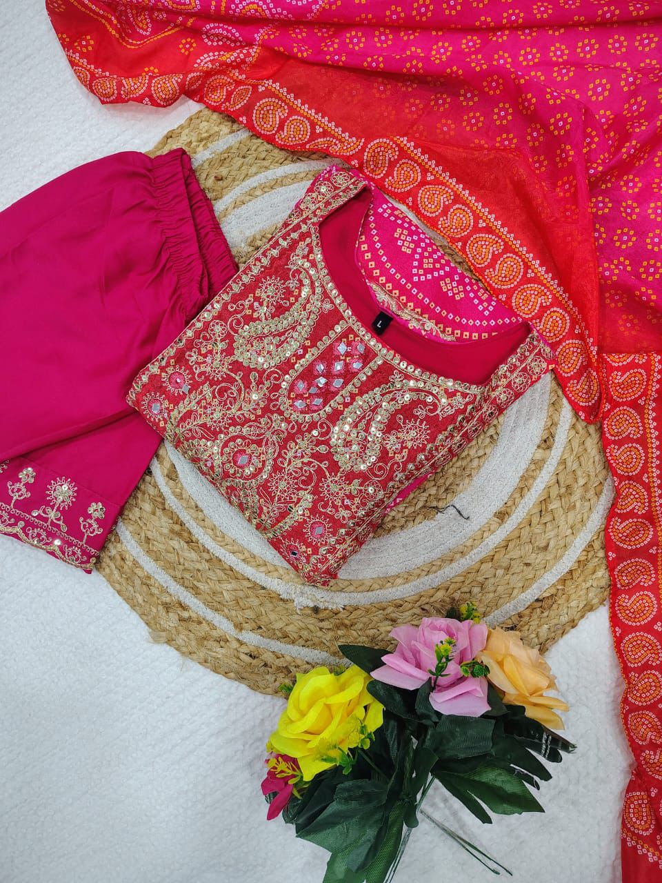 Festive & Party Wear Pure Chinnon Embroidered Dream Cather