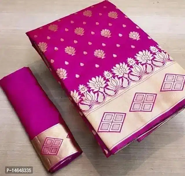 Jacquard Printed Saree for Women (Dark Green, 6.3 m) 6706