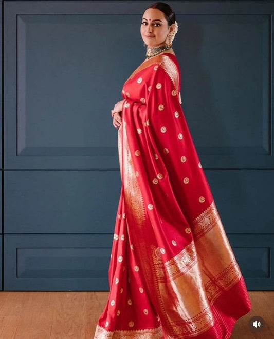 Banarasi Silk Zari Woven Saree for Women (Multicolor, 6.3 m) 6706