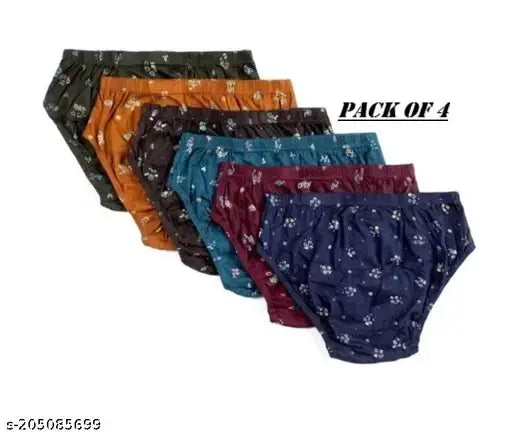 Pack of 4 Women Hipster Multicolor Panty 18944