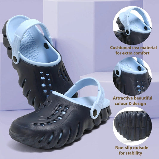Clogs for Men (Blue & Black) 16069