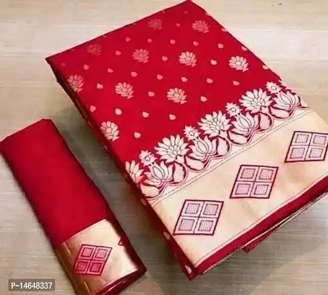 Jacquard Printed Saree for Women (Dark Green, 6.3 m) 6706