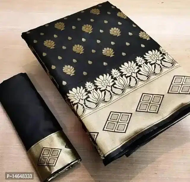 Jacquard Printed Saree for Women (Dark Green, 6.3 m) 6706