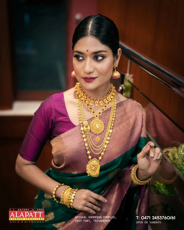 Banarasi Silk Zari Woven Saree for Women (Multicolor, 6.3 m) 6706