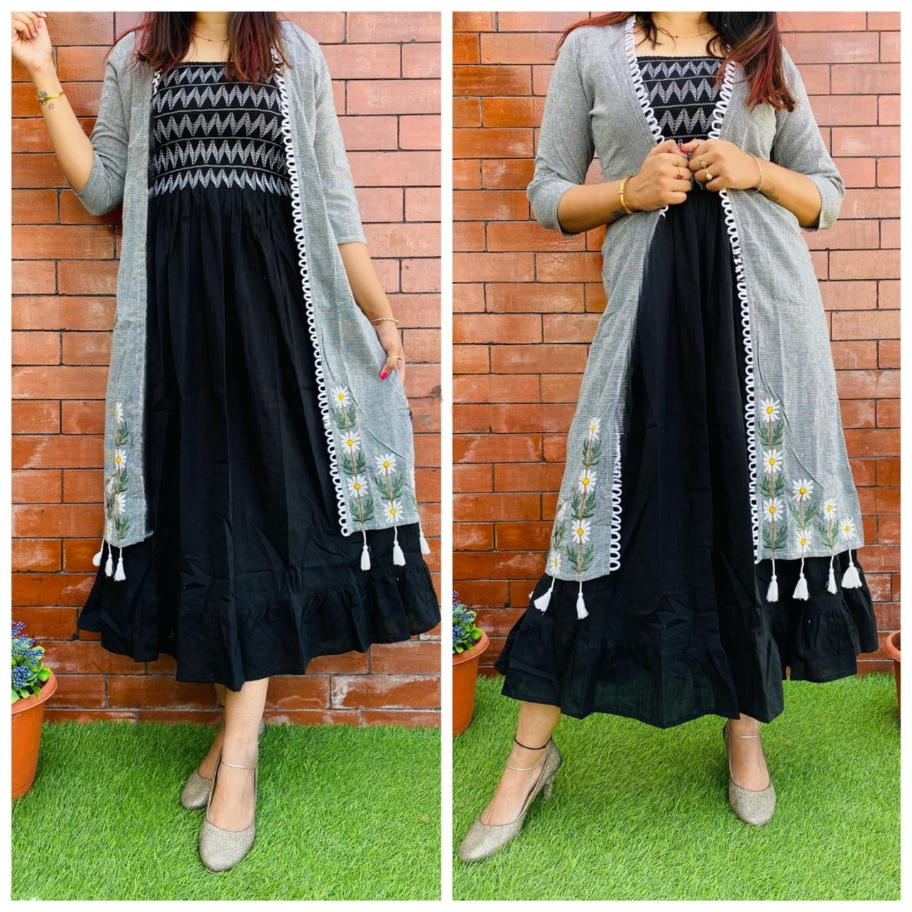 Black 2 pics shrug style dress Dream Cather